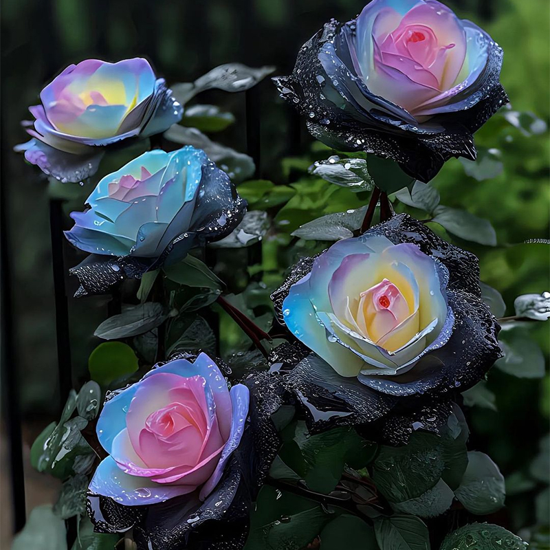 Black deals rainbow rose