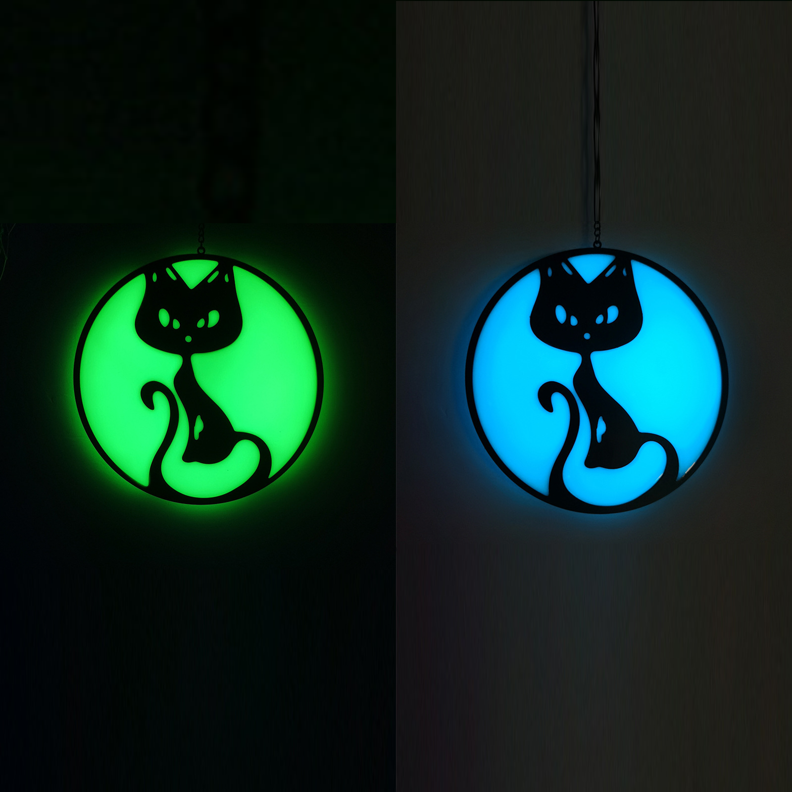 🦊Luminous Moon Black Fox Decorations