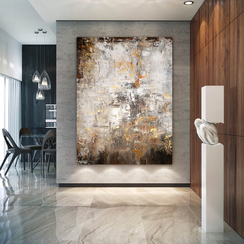 Pintura original em tela original abstrata arte tela pintura grande lar decoração arte em tela