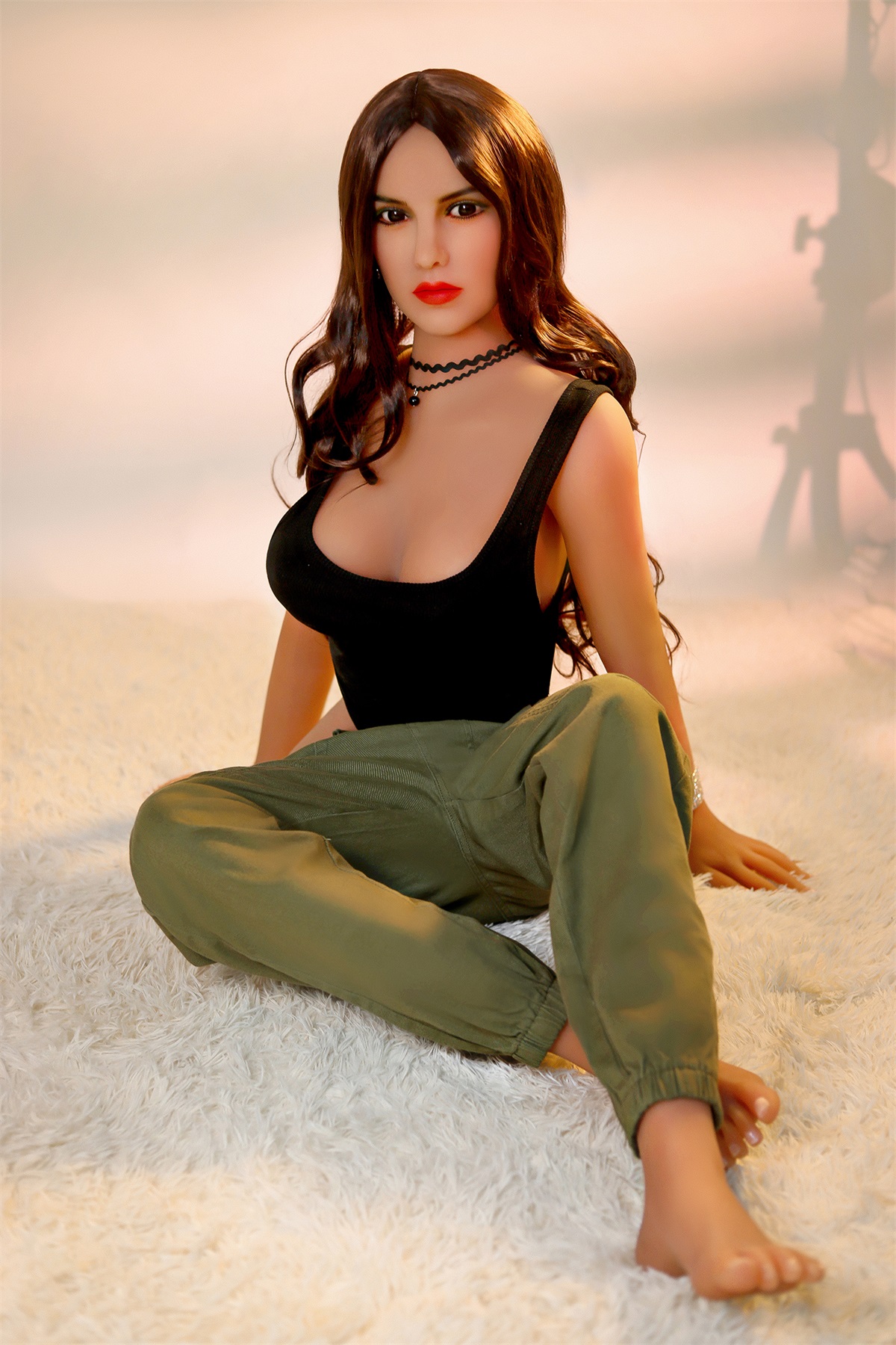 Carol- 158cm (5ft2) Small Breast French Style Sex Doll With Blonde Curly Hair-Honeylovedoll