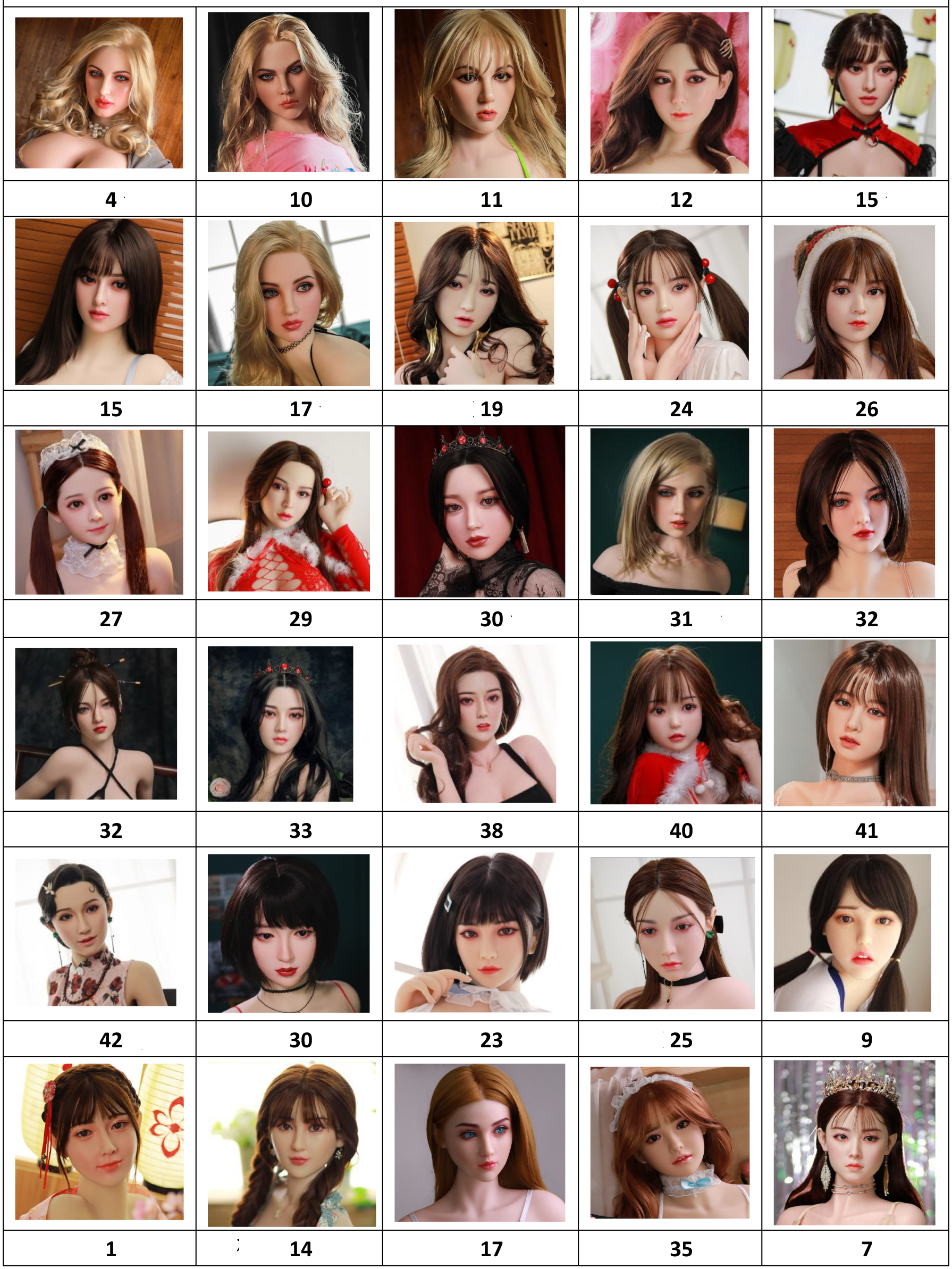 Silicone Head for Body 140cm/4ft7 - 170cm/5ft7-Honeylovedoll