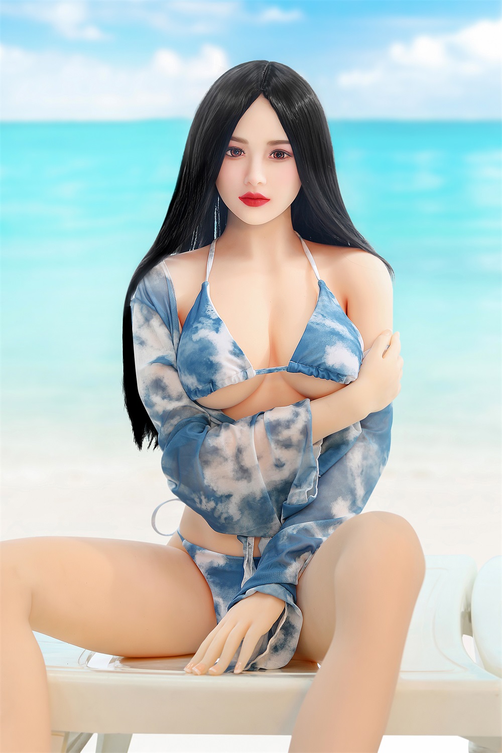 Christine - 166cm (5ft6) Pure Life-Like Sex Doll With Black Long Straight Hair-Honeylovedoll