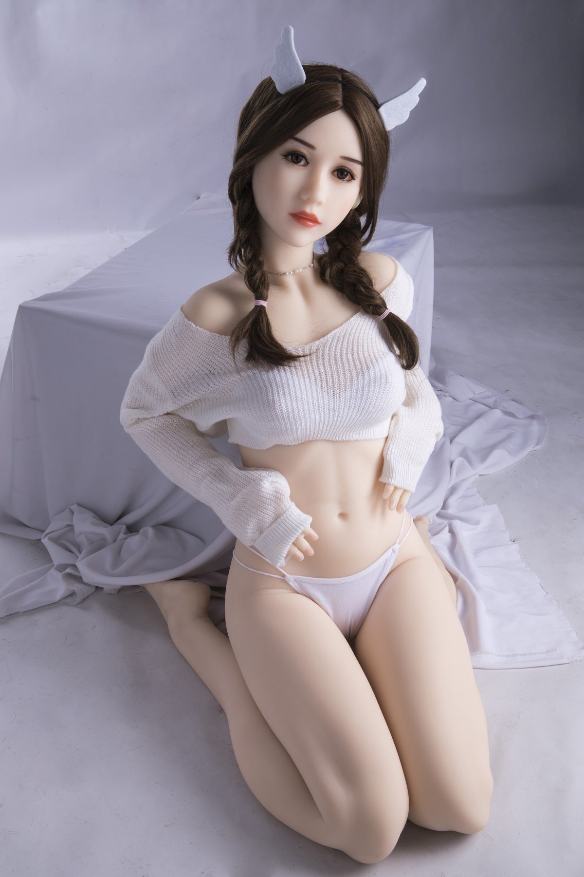 Cloud - 4ft 7(140cm) Ultra Cute Realistic Sex Doll With Blonde Twist Braids ( In Stock US)-Honeylovedoll
