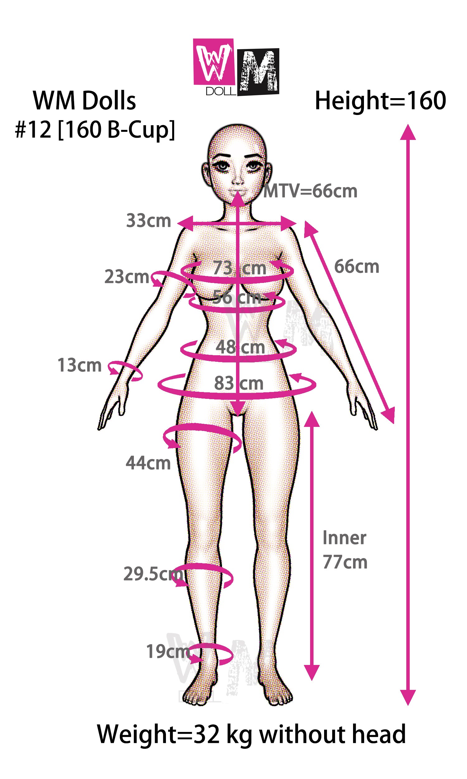 WM | Elvina 5ft 3/ 160cm B Cup Sex Doll-Honeylovedoll