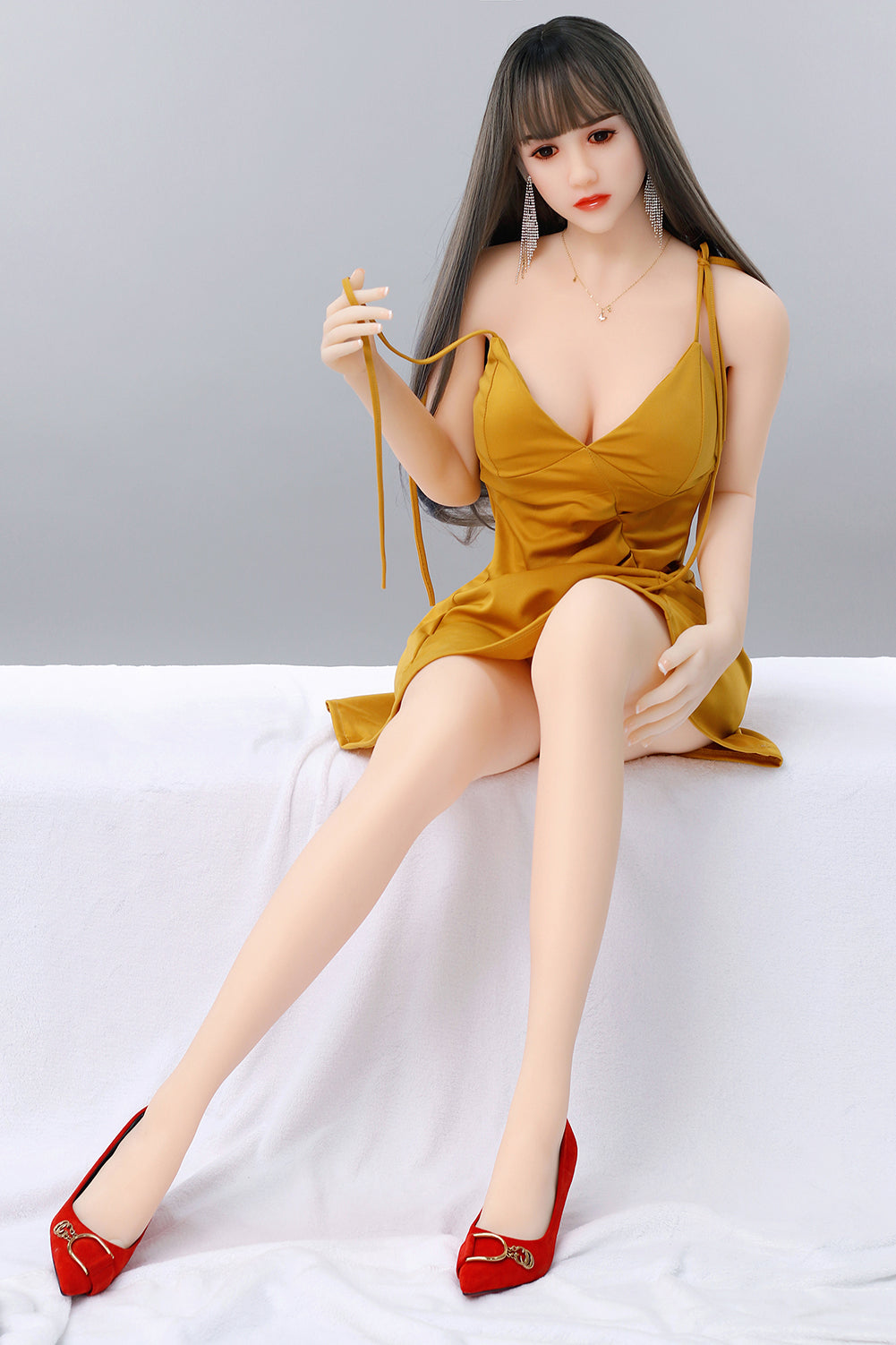 Greta - 165cm (5ft6) Sweet Small Breast Sex Doll With Long Hair ( In stock US)-Honeylovedoll