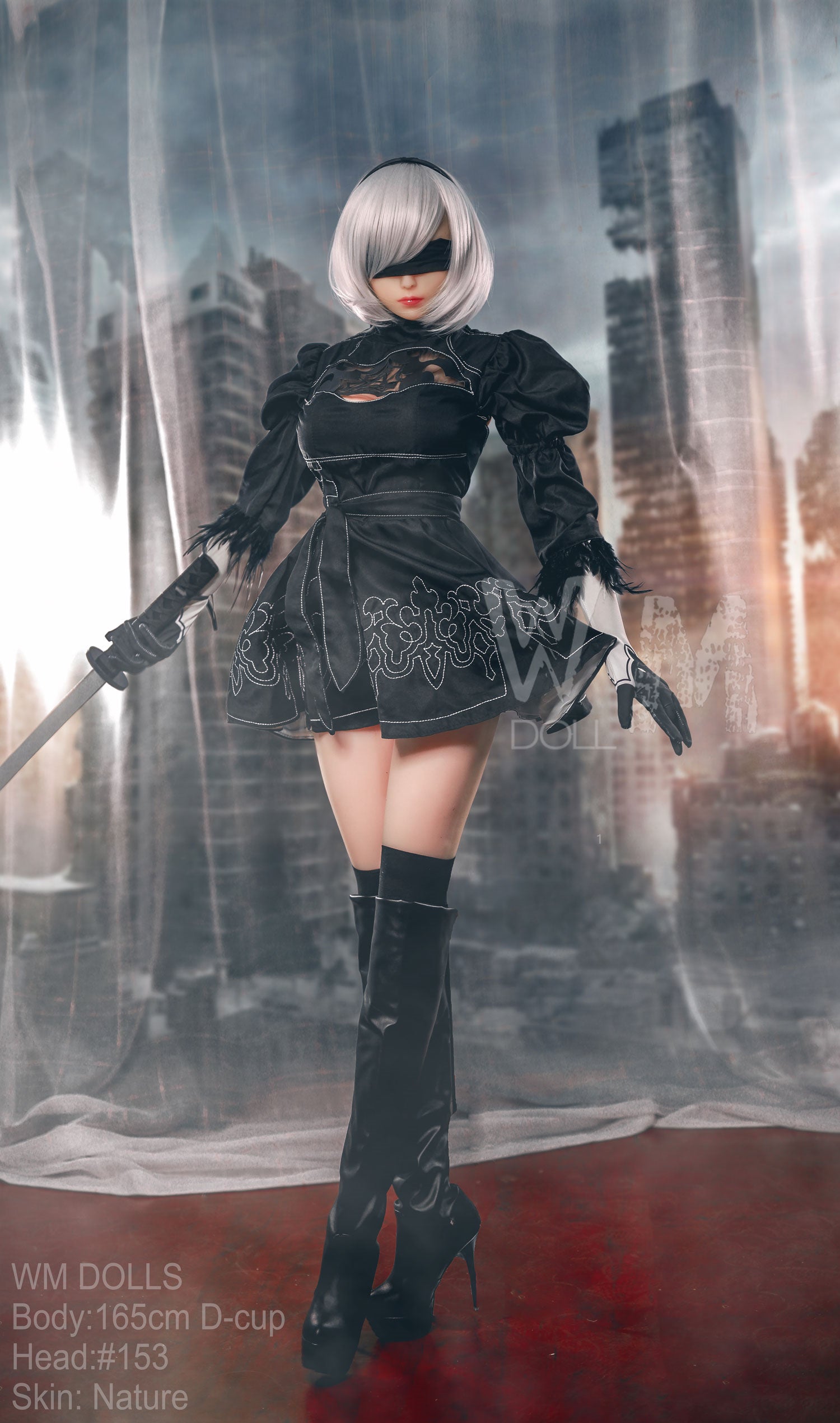 WM | 2B Anime 5ft 5/ 165cm D Cup Cosplay Sex Doll-Honeylovedoll