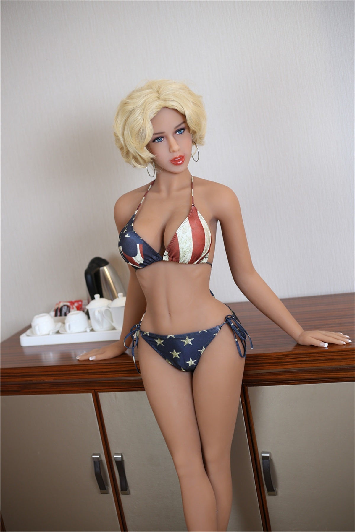 AF | Brielle - 5ft2 (158cm)  Top Quality TPE Sex Doll With Short Golden Hair-Honeylovedoll