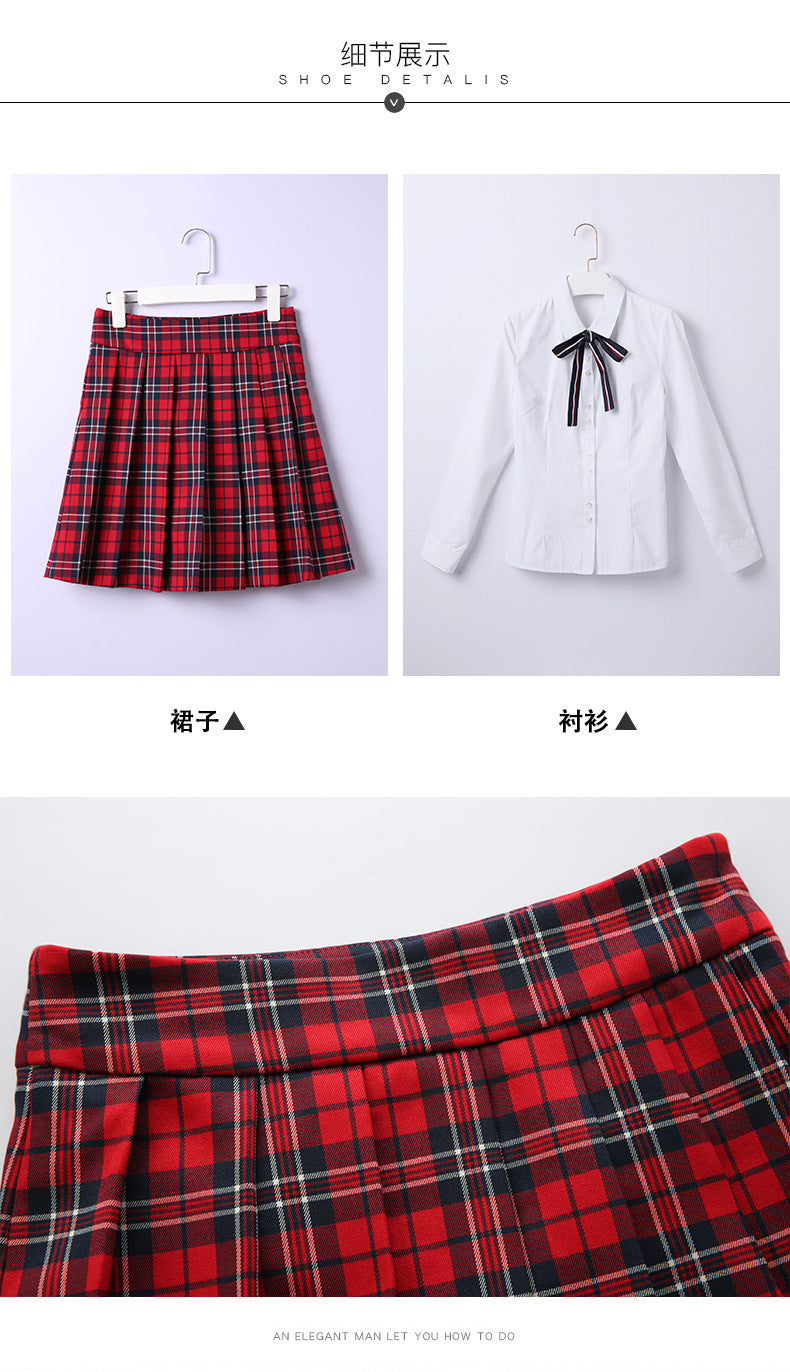 Snowflake Christmas Series Knitted Sweater & JK Plaid Skirt-Honeylovedoll