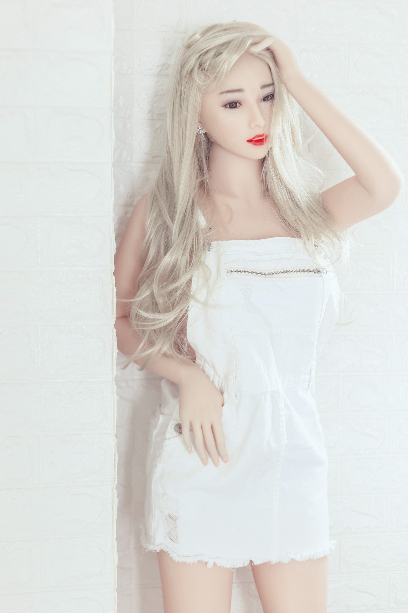 Pearly- 158cm (5ft 2) Realistic Sex Doll With Pretty  White Hair-Honeylovedoll