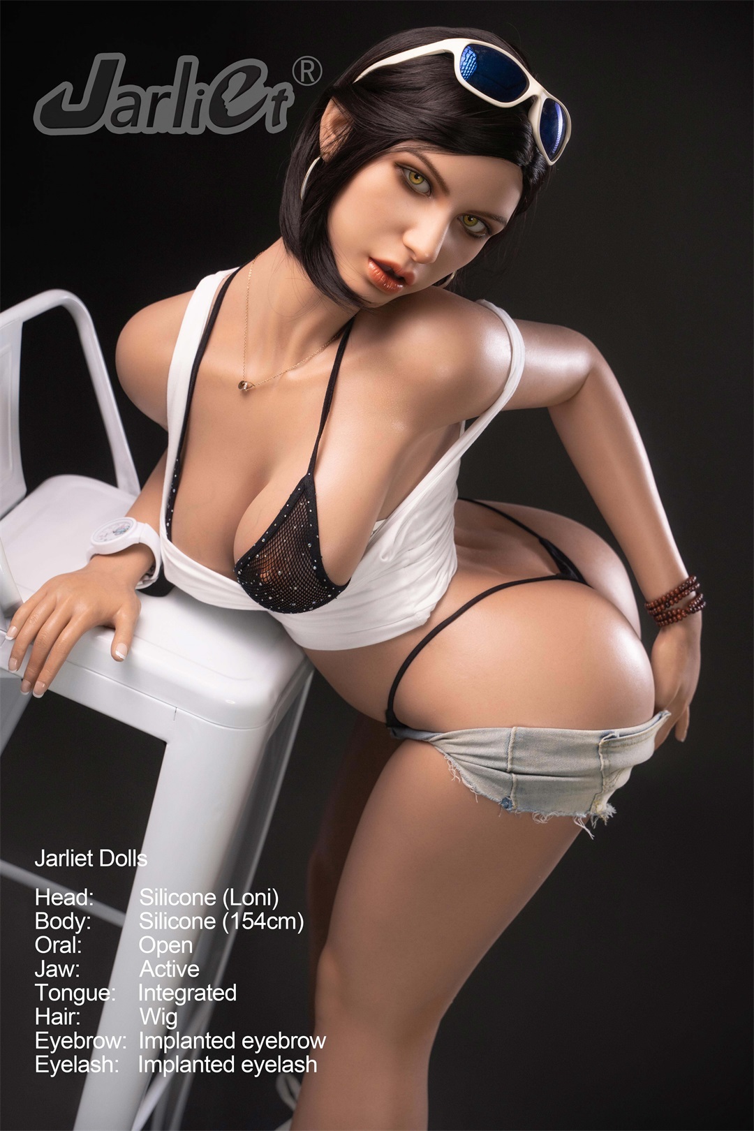 Jarliet丨Loni -5ft 1/154cm Movable Jaw Skinny Silicone Sex Doll-Honeylovedoll