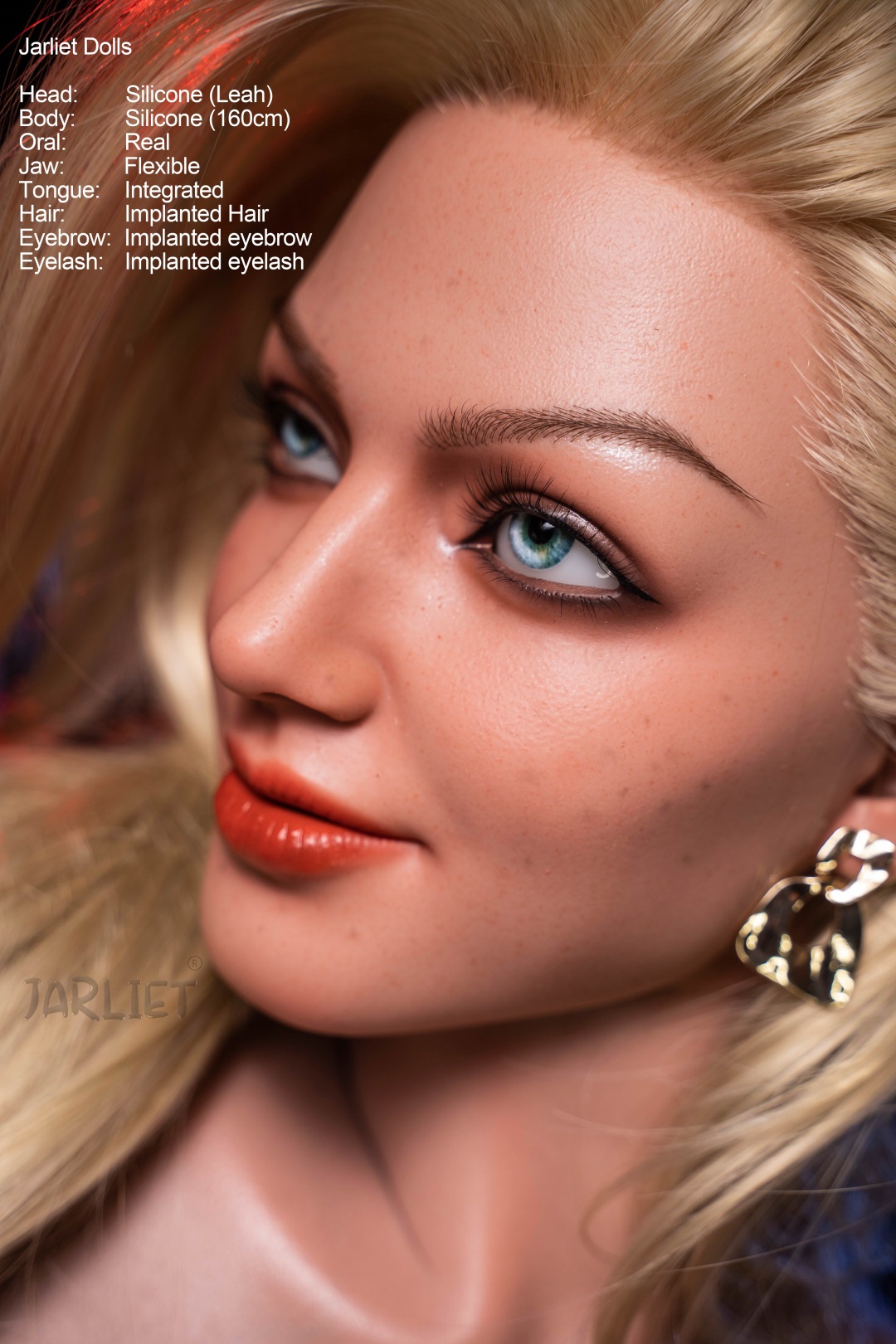 Jarliet丨Leah -5ft 2/160cm Movable Jaw Skinny Silicone Sex Doll-Honeylovedoll