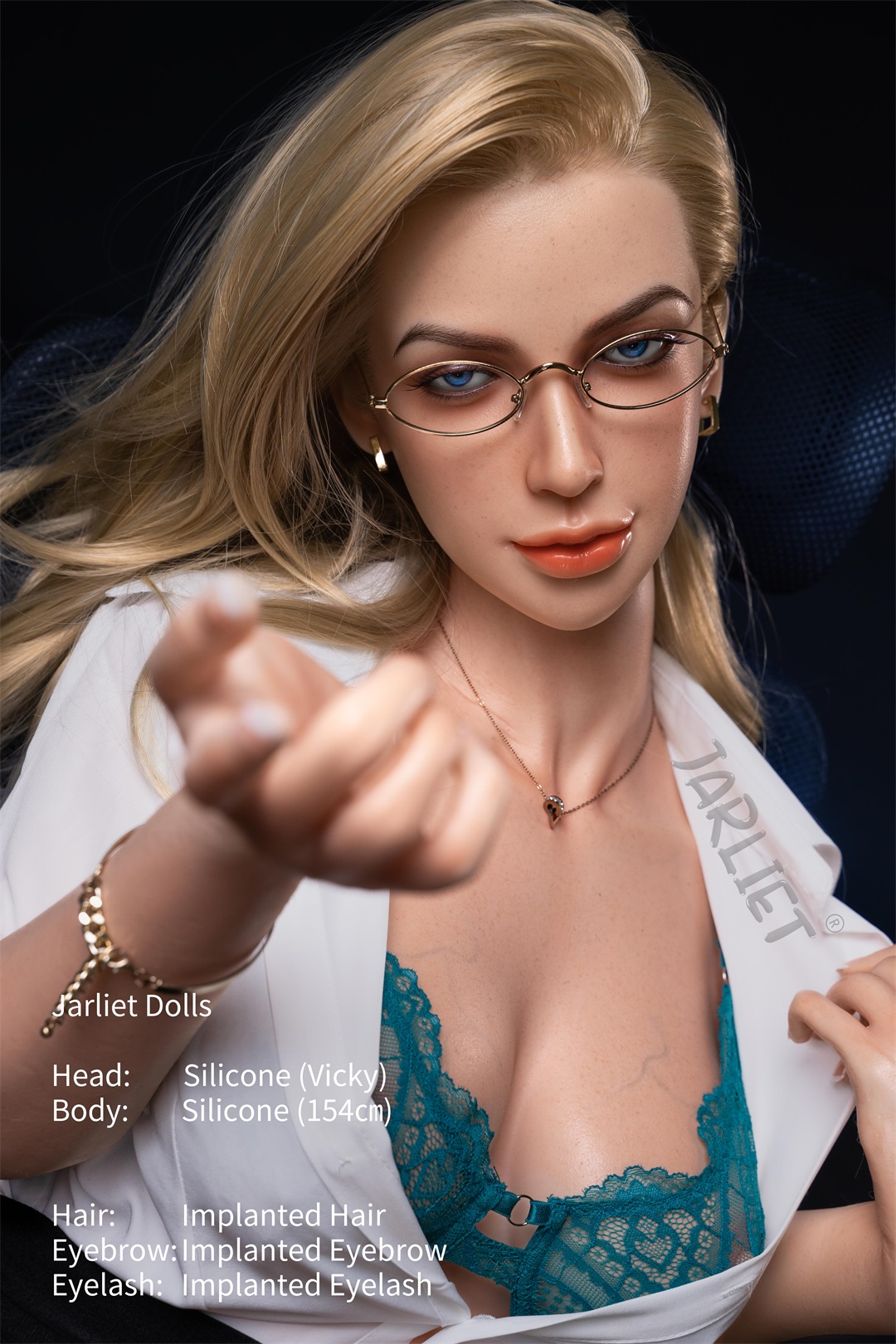 Jarliet丨Vicky -5ft 1/154cm Sexy blonde hair Silicone Sex Doll-Honeylovedoll