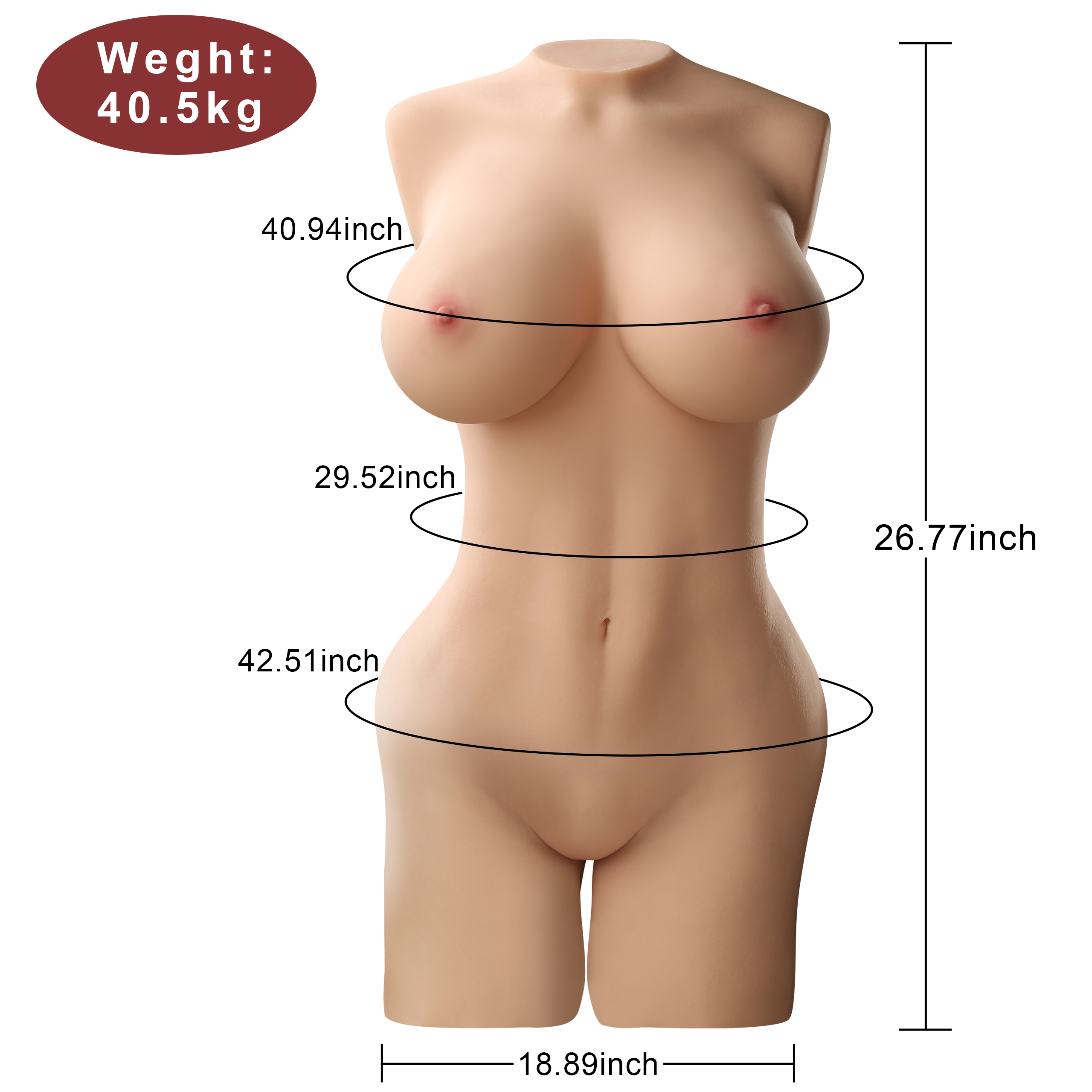 Madison - 67.9cm/26.8in Torso Sex Doll (In Stock US)-Honeylovedoll