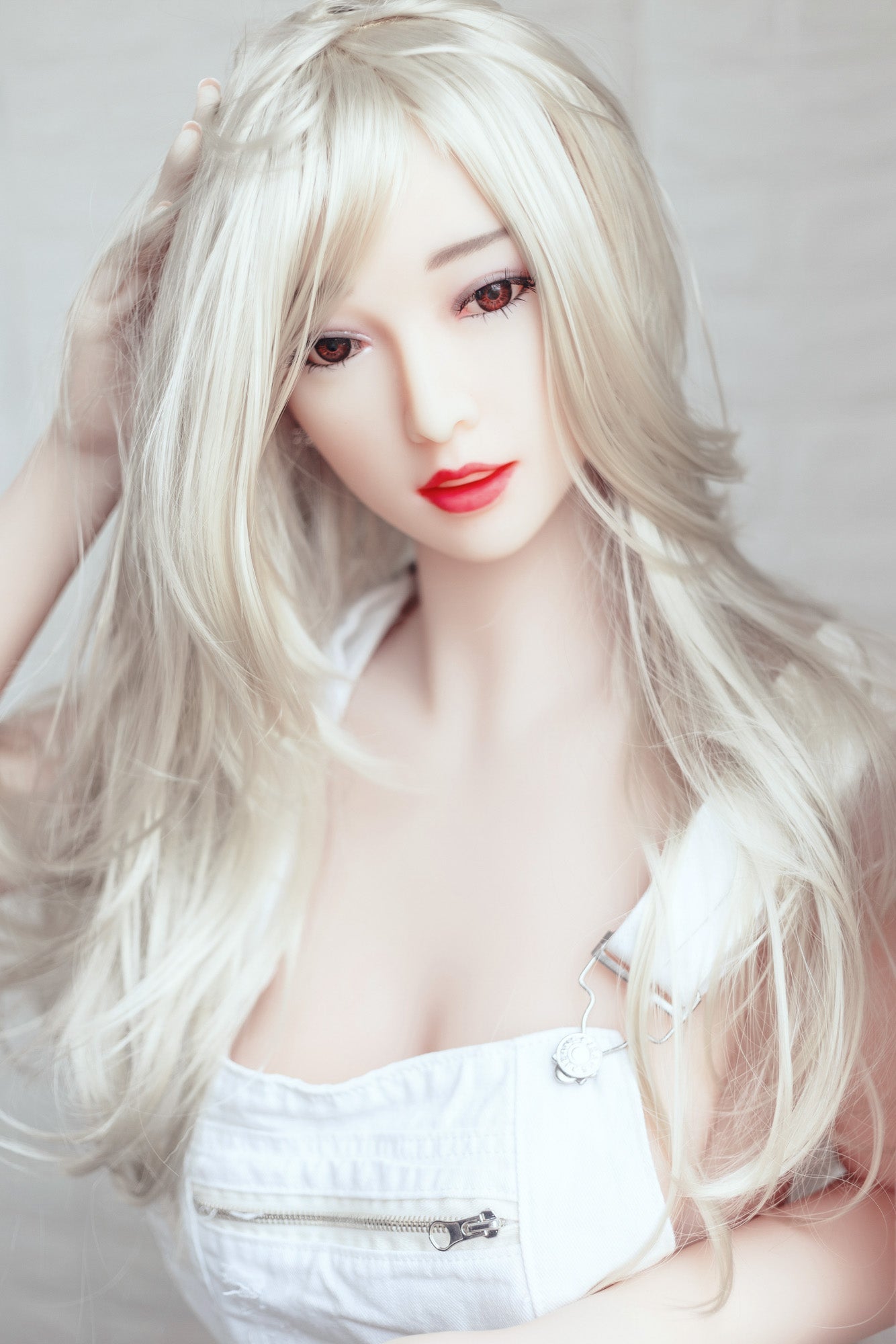Pearly- 158cm (5ft 2) Realistic Sex Doll With Pretty  White Hair-Honeylovedoll
