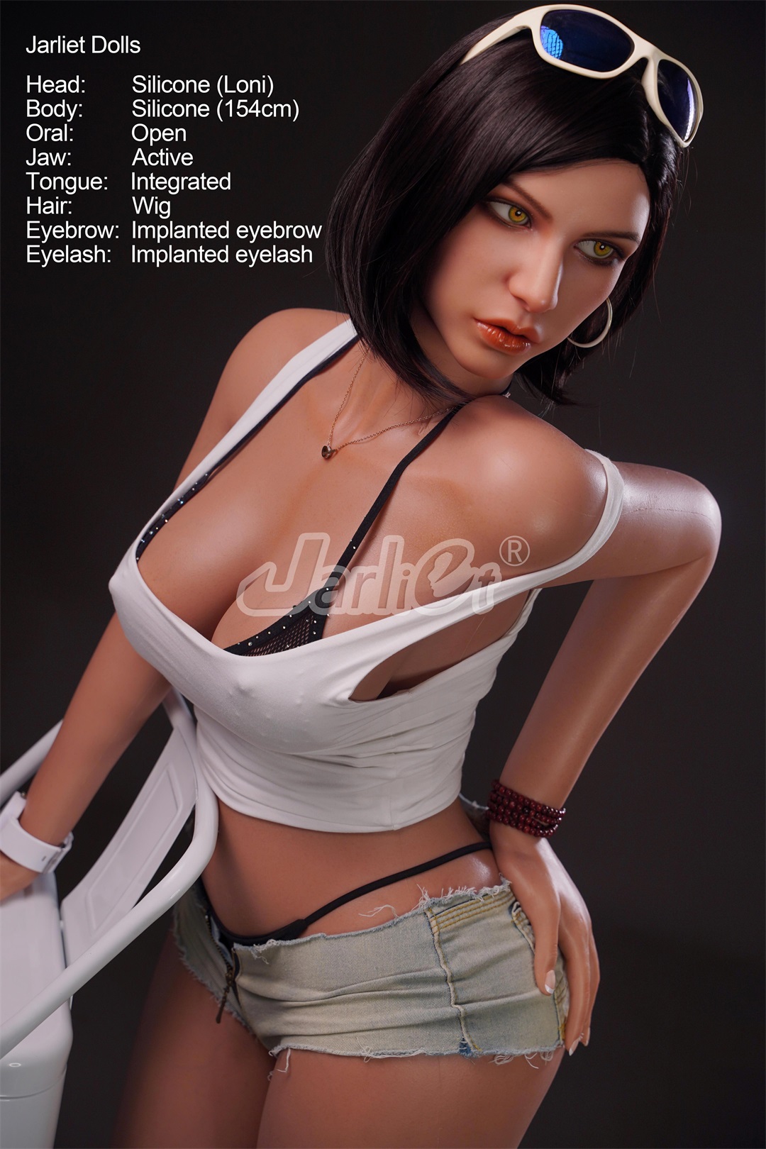 Jarliet丨Loni -5ft 1/154cm Movable Jaw Skinny Silicone Sex Doll-Honeylovedoll