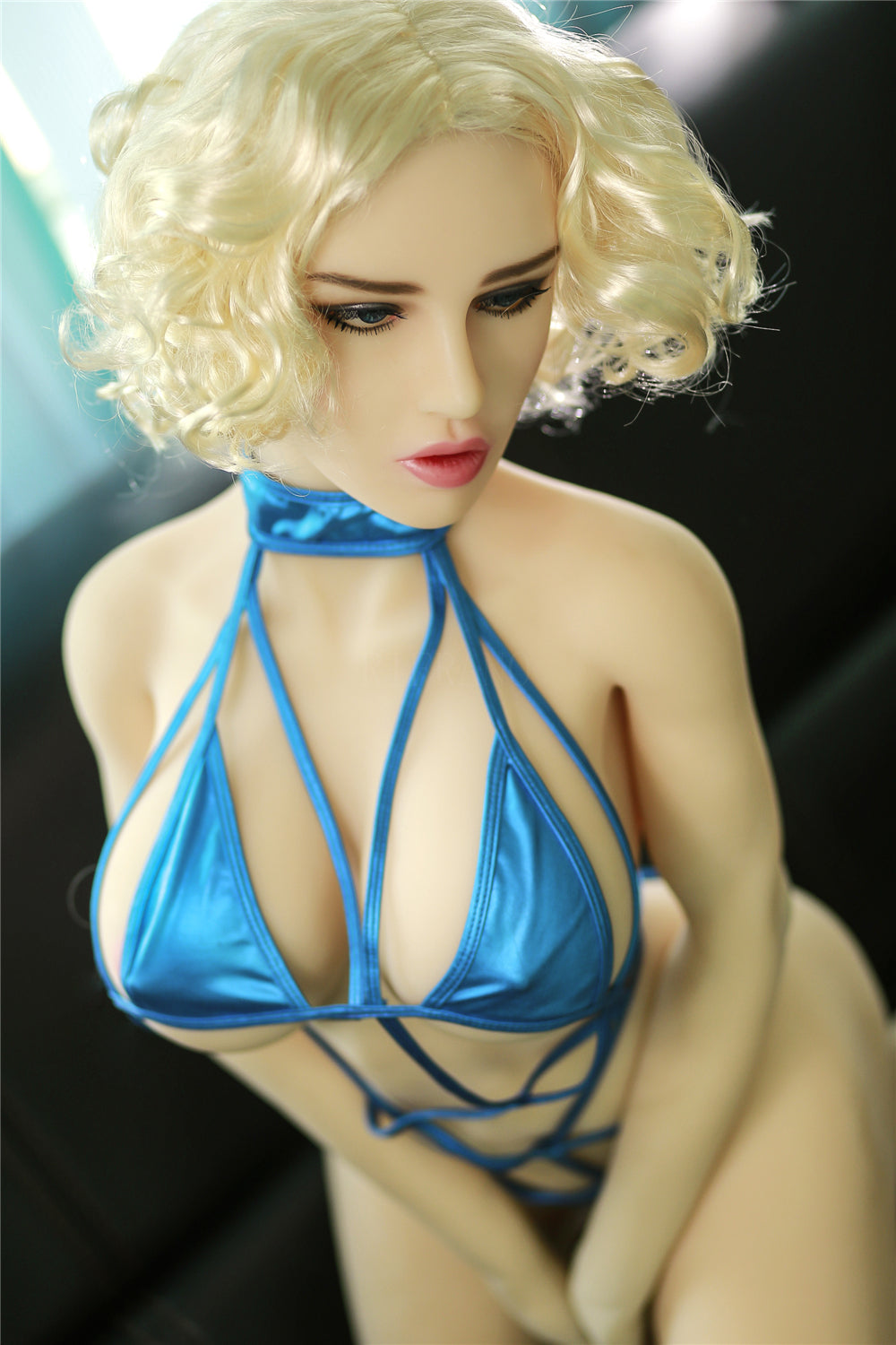 Roby - 152cm (4ft 12) Big Breasts Realistic Sex Doll With Blonde Curly Hair-Honeylovedoll