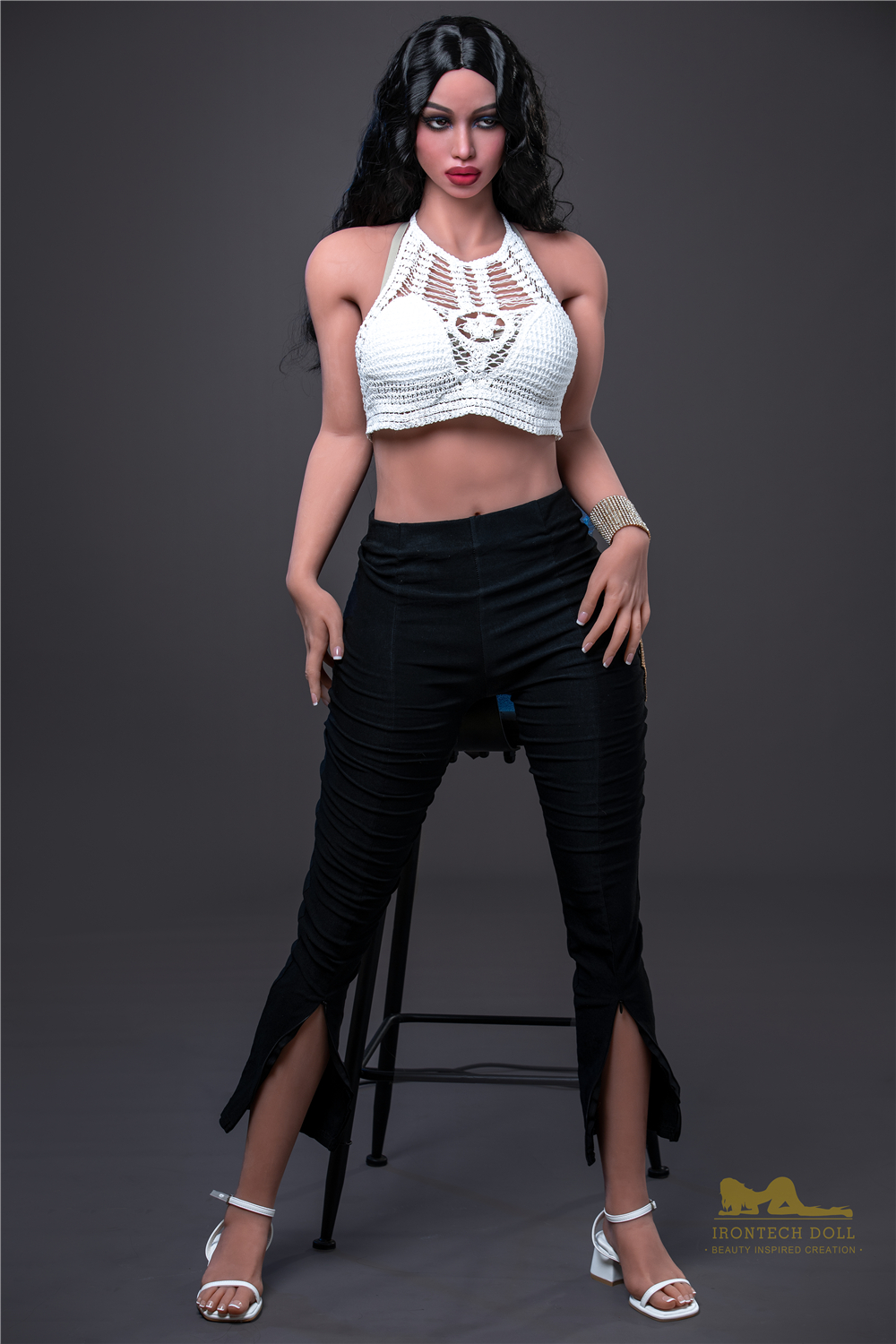 Irontech | Lora 5ft 7 /171cm Beautiful With Black Long Curly Hair Sex Doll-Honeylovedoll