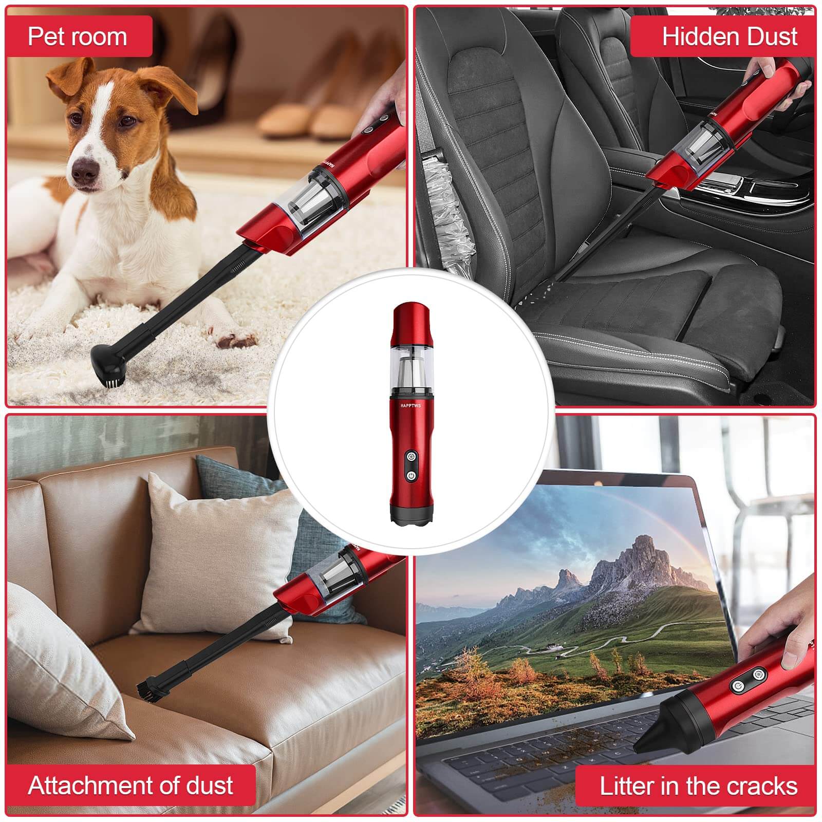 16000Pa SuperPower Handheld Car Vacuum Cleaner for Car&Home