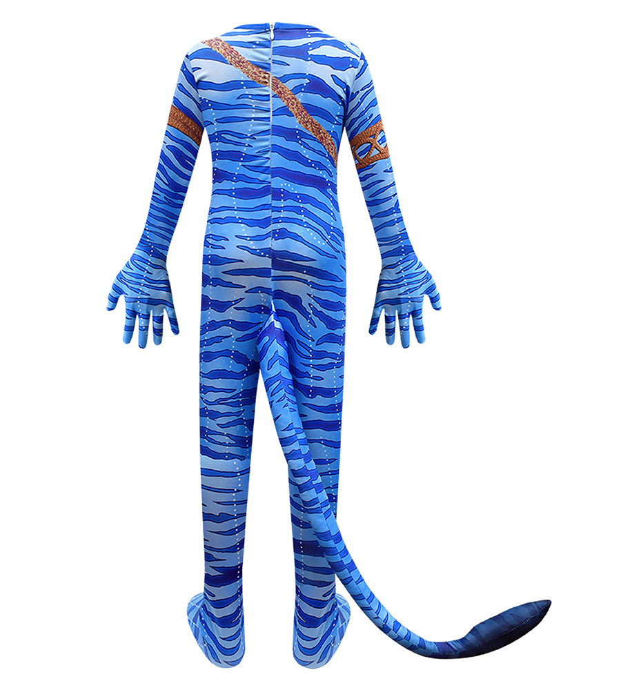 Kids Jake Sully Avatar 2 Halloween Cosplay Party School Play Costume