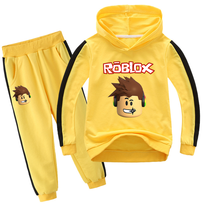 Boys Girls Roblox Print Sweatshirt Hoodie Sweatpants Tracksuit Set