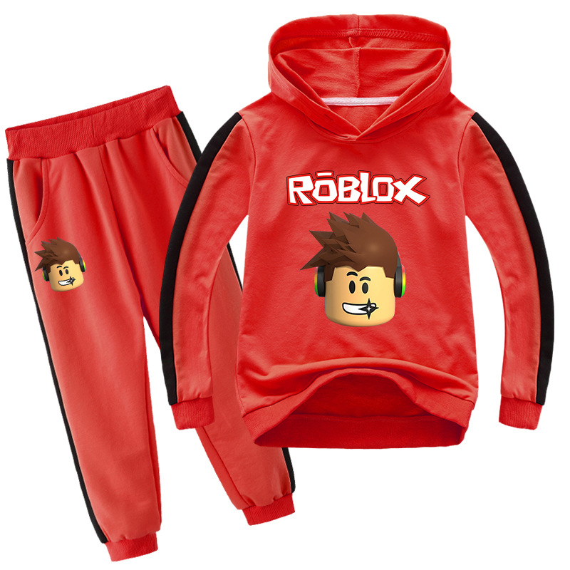 Boys Girls Roblox Print Sweatshirt Hoodie Sweatpants Tracksuit Set