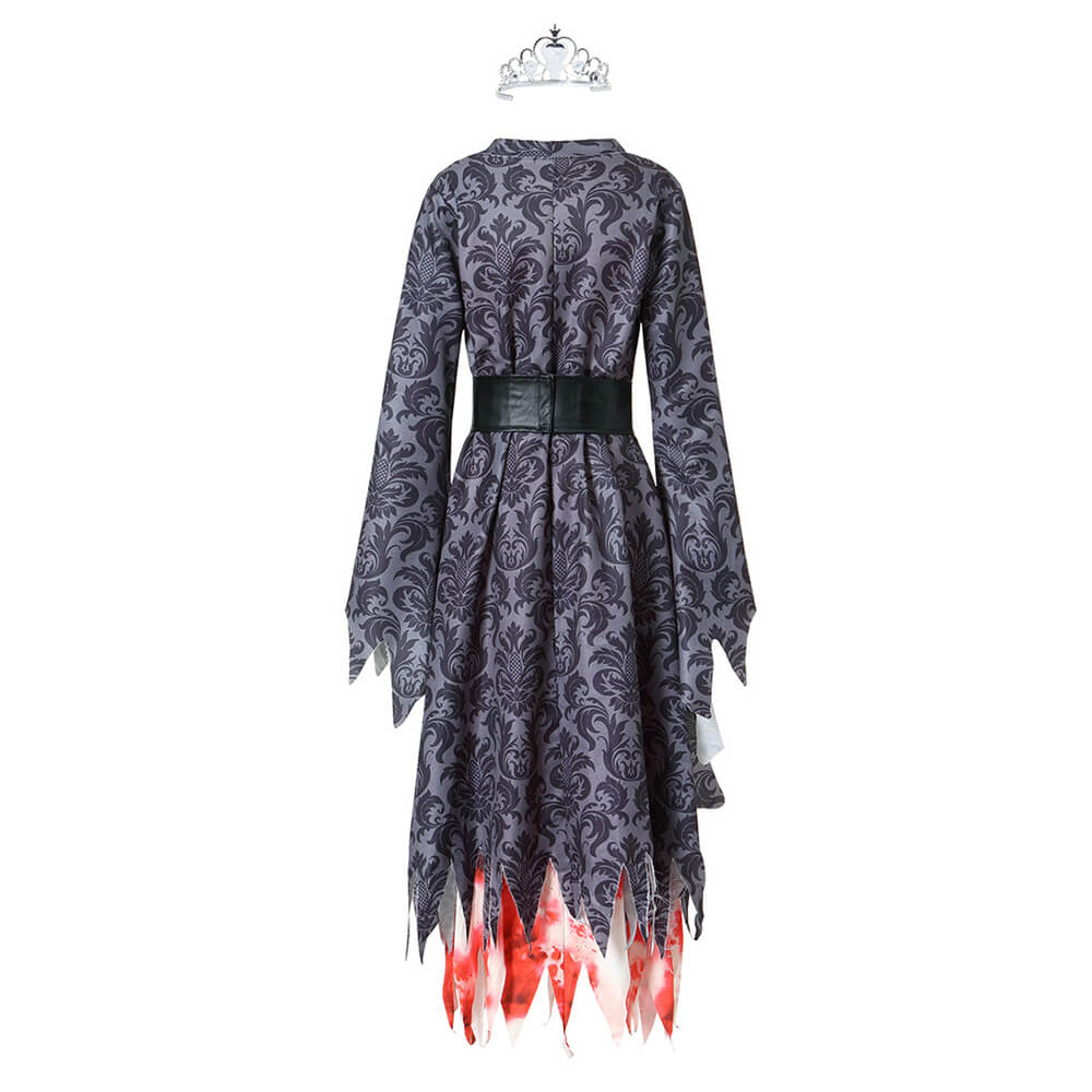Bloody Black Rose Devil Zombie Womens Halloween Cosplay Costume