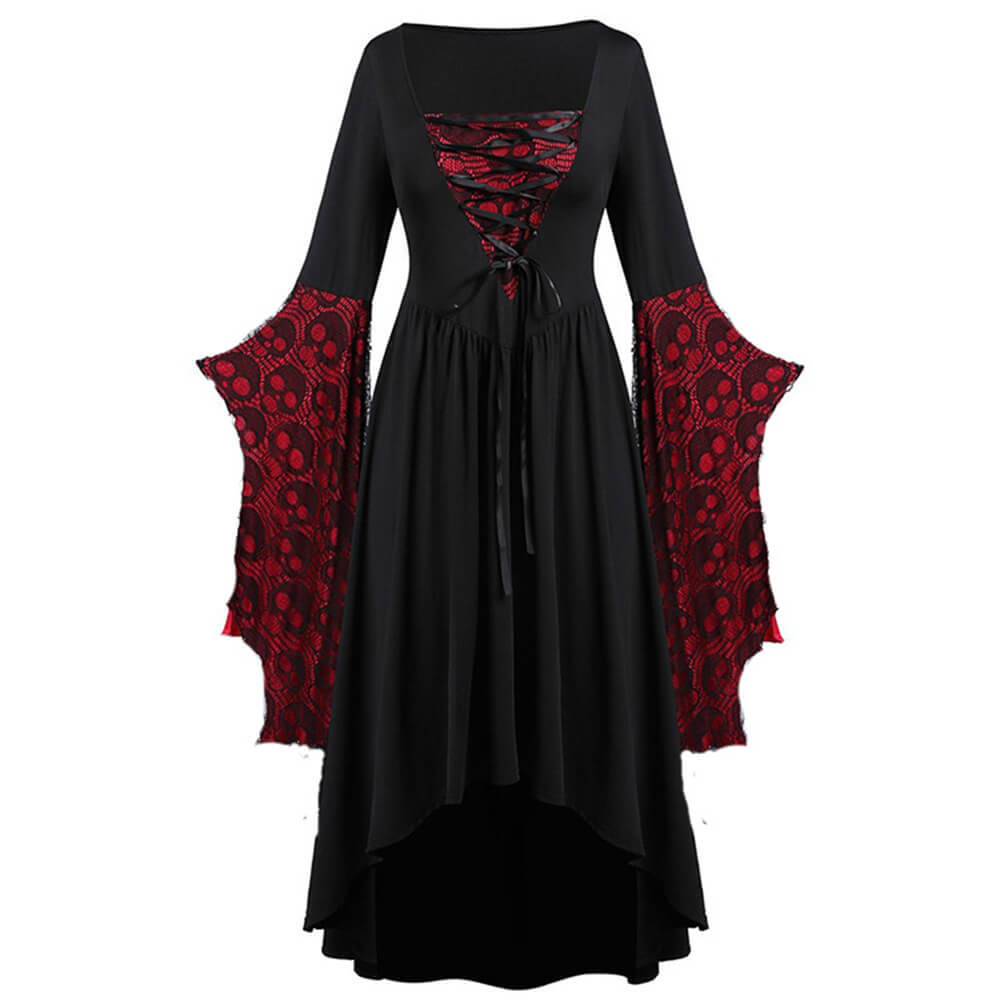 Evil Skull Vampiress Dress Womens Halloween Cosplay Party Costume