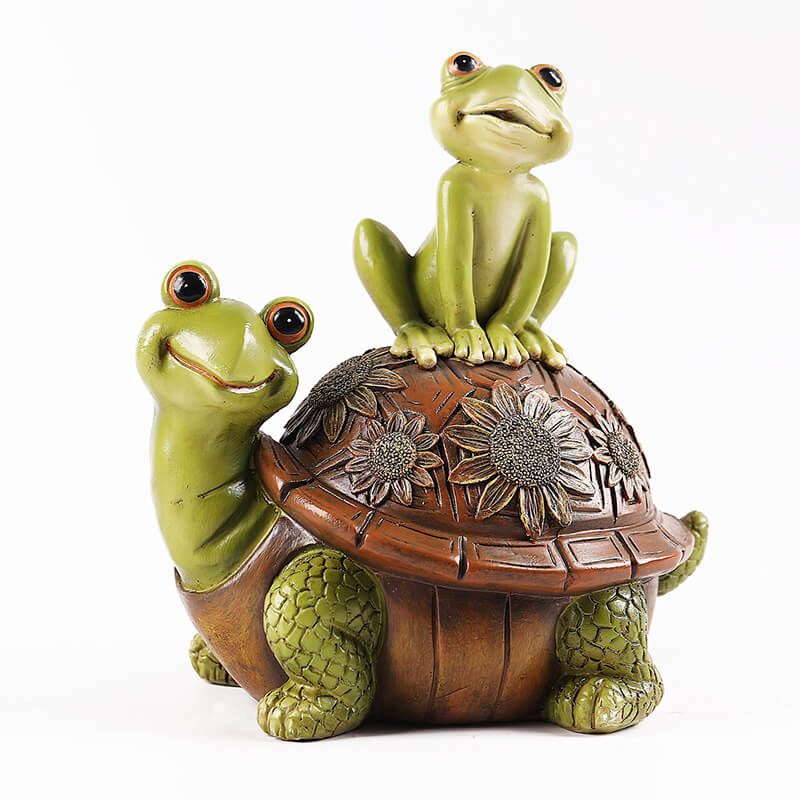 Cute Frog Turtle Figurines Home Decor Sculpture Garden Lawn Decoration
