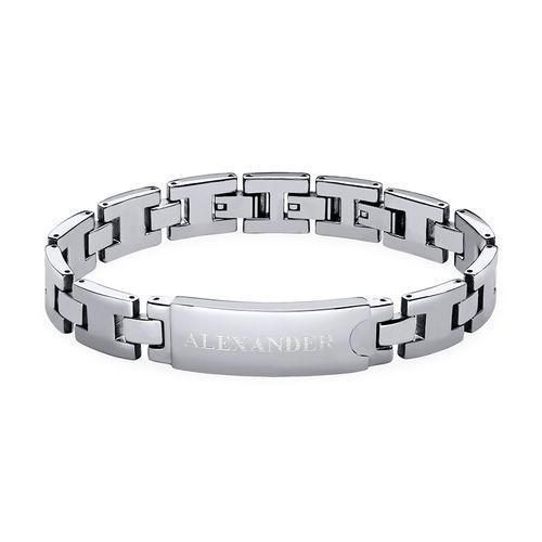 Stainless Steel Men's Bracelet with Engraving