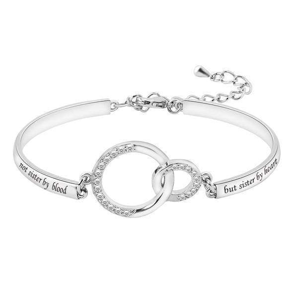 Christmas Gift "Not Sister by Blood But Sister by Heart" Best Friend Bracelet