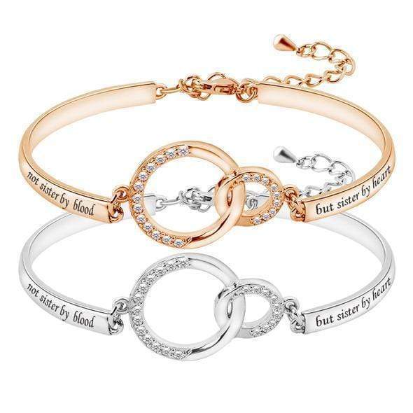 Christmas Gift "Not Sister by Blood But Sister by Heart" Best Friend Bracelet