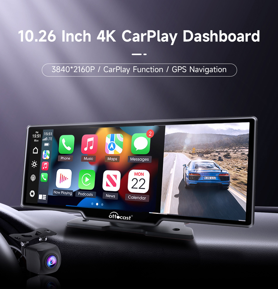 (🔥 TODAY SAVE 👇 $40 OFF )CARSCREEN + FREE REAR VIEW CAMERA