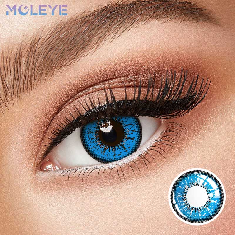 MCLEYE Ai Kotoba Blue Yearly Cosplay Contact Lenses