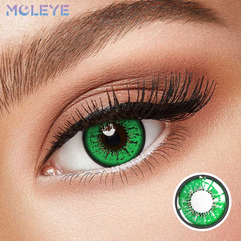 MCLEYE Ai Kotoba Green Yearly Cosplay Contact Lenses