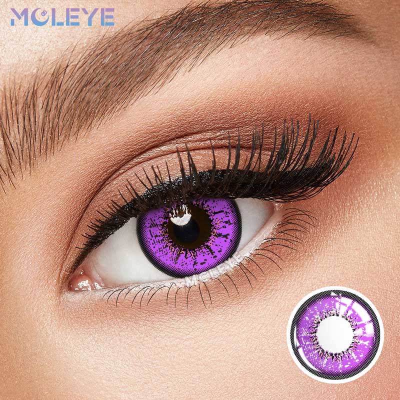 MCLEYE Ai Kotoba Purple Yearly Cosplay Contact Lenses