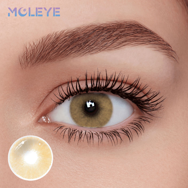 MCLEYE Aurora Brown Prescription Yearly Colored Contact Lenses