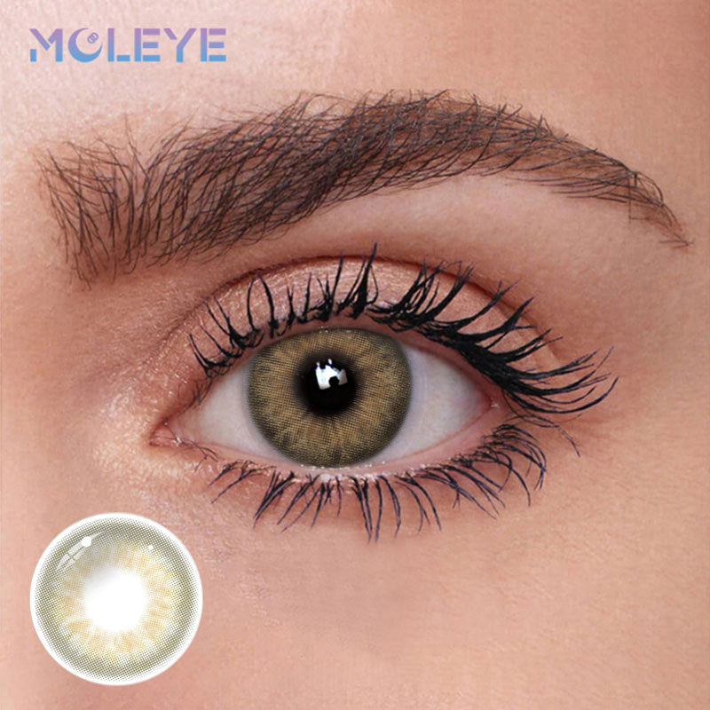 MCLEYE Begonia Brown Prescription Yearly Colored Contact Lenses