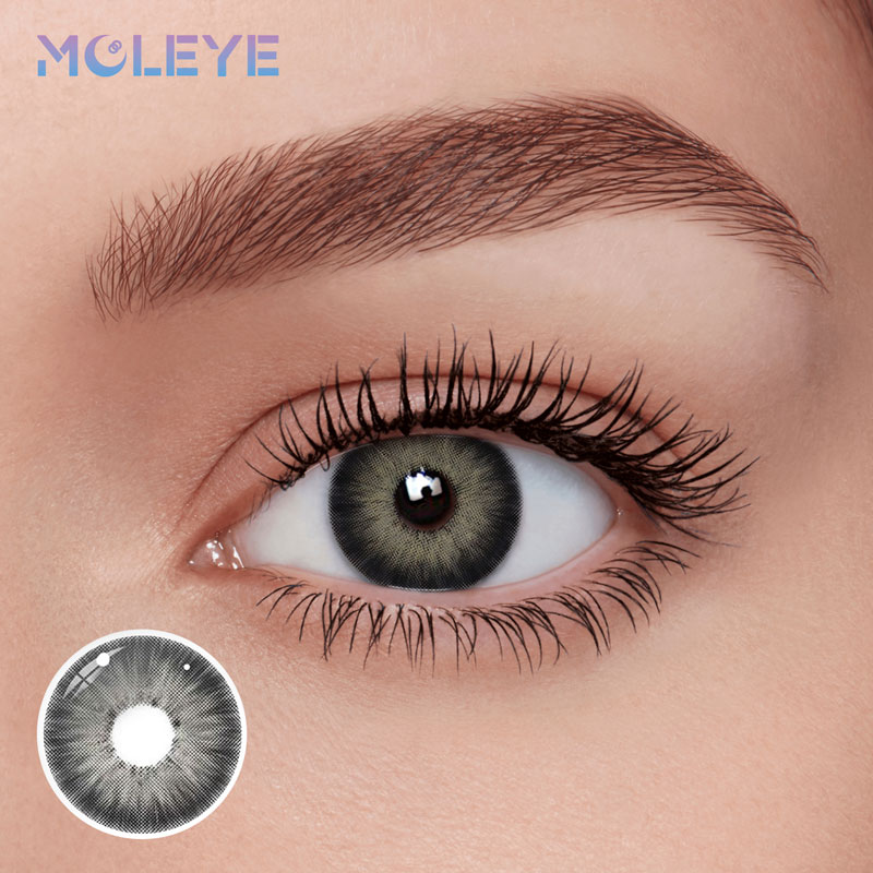 MCLEYE Bloom Pearl Grey Yearly Colored Contact Lenses