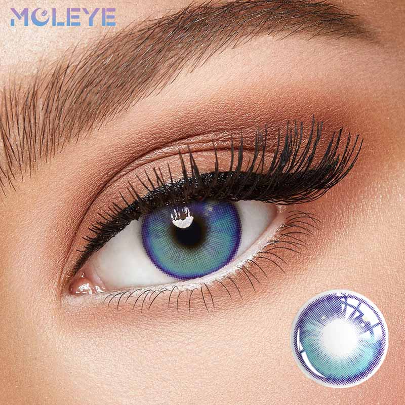MCLEYE Comic Tears Blue Yearly Cosplay Contact Lenses