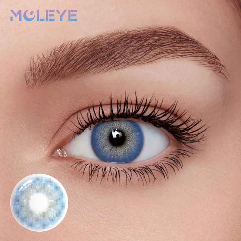 MCLEYE Coral Blue Yearly Colored Contact Lenses