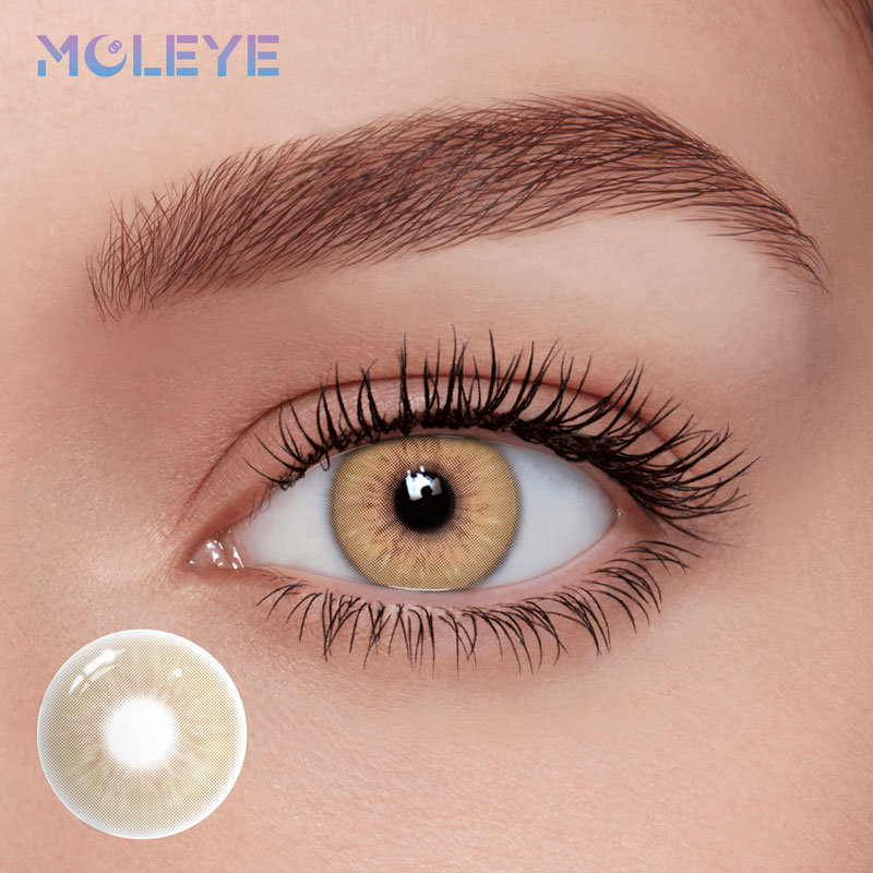 MCLEYE Coral Brown Yearly Colored Contact Lenses