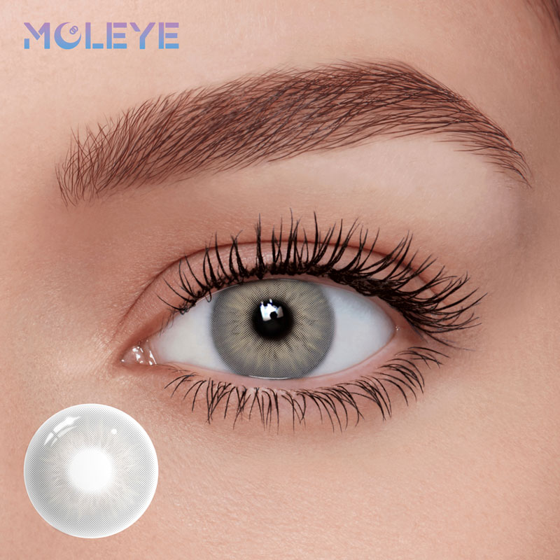 MCLEYE Coral Grey Yearly Colored Contact Lenses