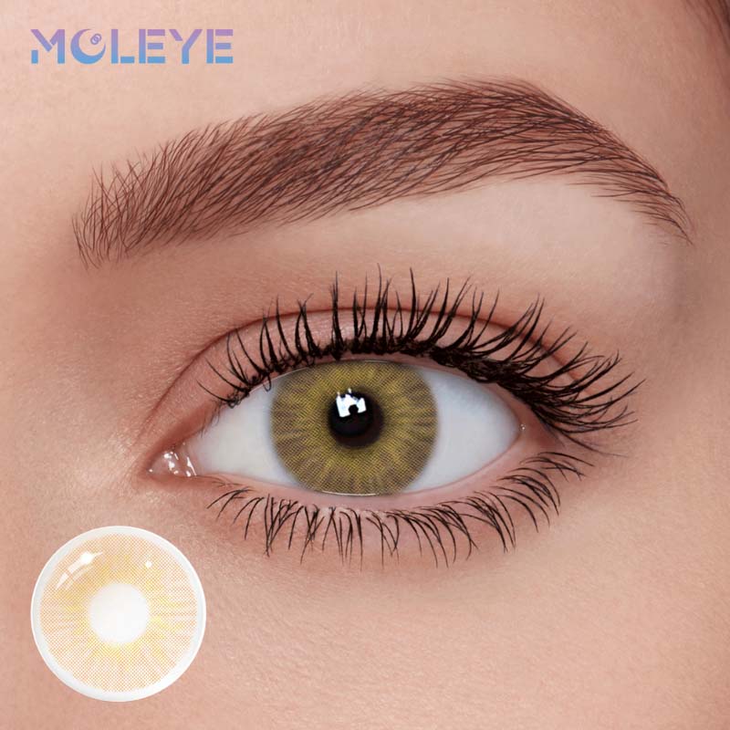 MCLEYE Cream Brown Yearly Colored Contact Lenses