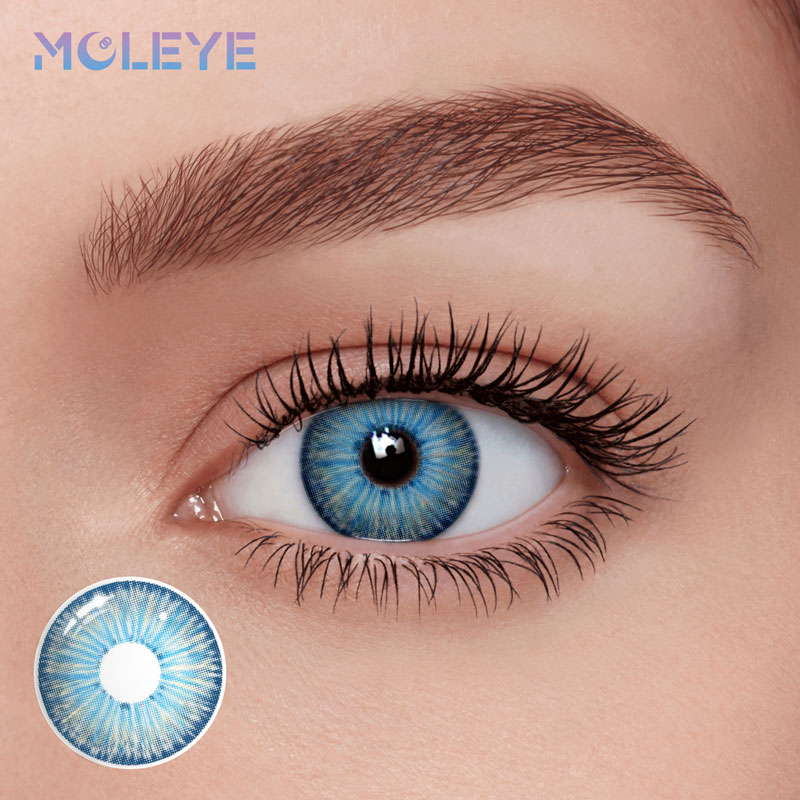 MCLEYE Fireworks Blue Yearly Colored Contact Lenses
