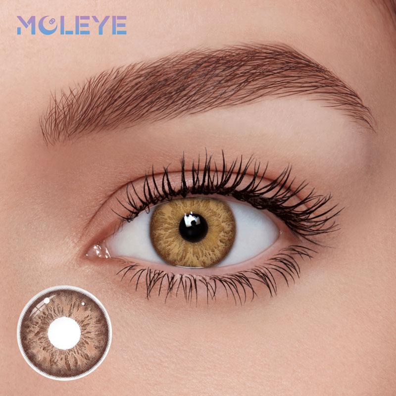MCLEYE Floating Cloud Brown Yearly Colored Contact Lenses