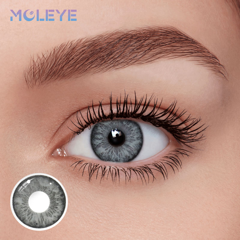 MCLEYE Floating Cloud Dark Grey Yearly Colored Contact Lenses