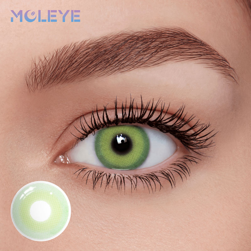 MCLEYE Jelly Green Prescription Yearly Colored Contact Lenses