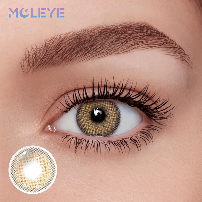 MCLEYE Kitty Brown Prescription Yearly Colored Contact Lenses