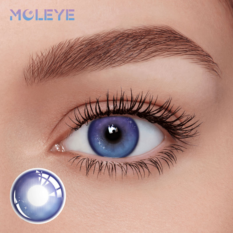 MCLEYE Milky Way Blue Violet Yearly Colored Contact Lenses