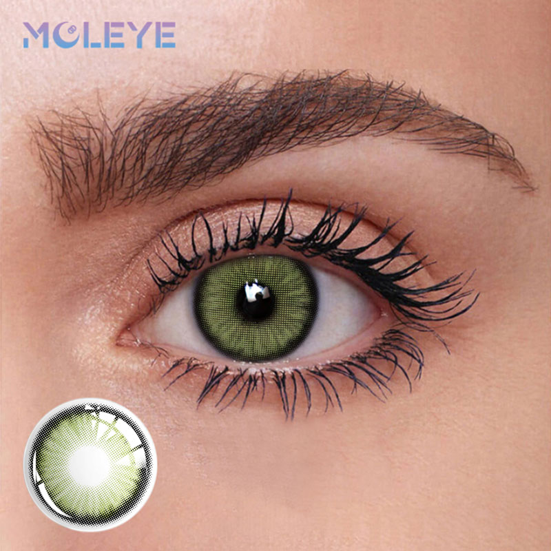 MCLEYE Mirage Green Prescription Yearly Colored Contact Lenses
